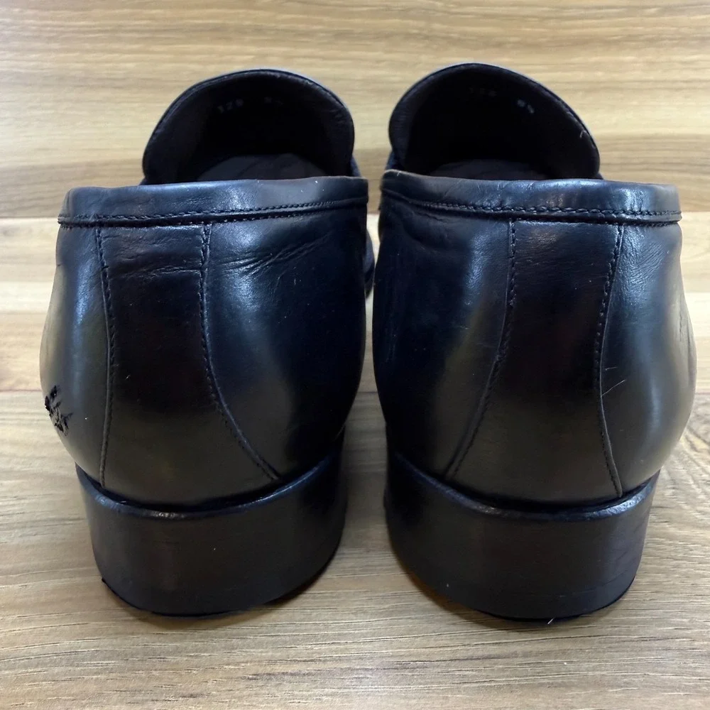 To Boot Adam Derrick New‎ York Mens 8.5 Penny Loafers Black Leather Italy